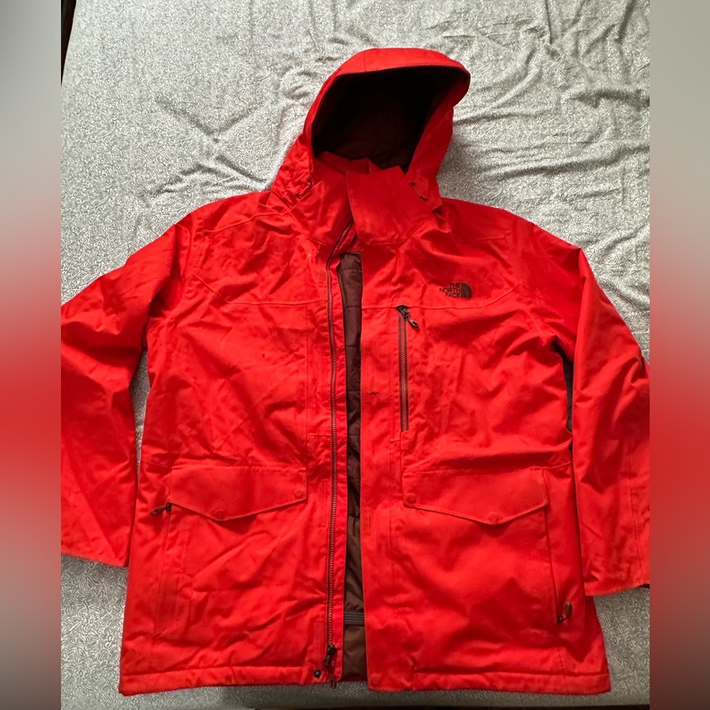 The North Face Orange Mens Winter Jacket XXL